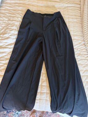 Athleta Black Wide-Leg Pull-On Pants